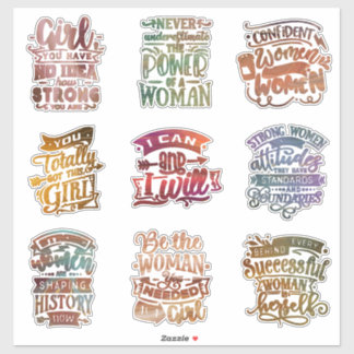 Feminist Strong Women Motivational Hand Lettered