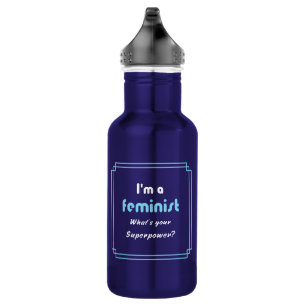 Feminist superpower slogan 532 ml water bottle