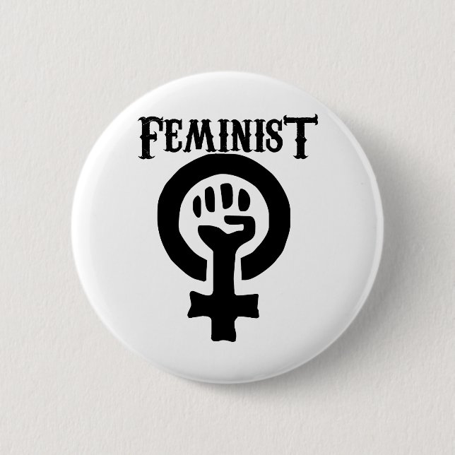 Feminist Symbol 6 Cm Round Badge (Front)