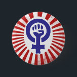 Feminist Symbol 6 Cm Round Badge<br><div class="desc">American feminism</div>