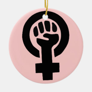 Feminist Symbol Ceramic Ornament