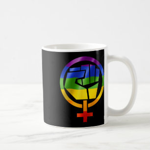 Feminist Symbol Lgbt Resist Pride Fist Rainbow Fla Coffee Mug