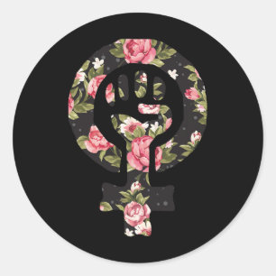 Feminist Symbol Protester Support Resist Fist 1 Classic Round Sticker