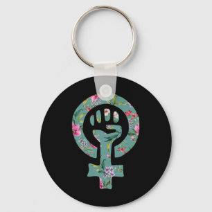 Feminist Symbol Protester Support Resist Fist 2 Key Ring