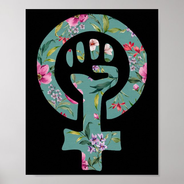 Feminist Symbol Protester Support Resist Fist 2  Poster (Front)