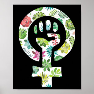 Feminist Symbol Protester Support Resist Fist  Poster