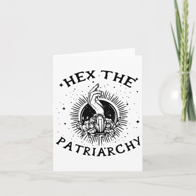 Feminist Wicca Witch Hex The Patriarchy Witch-craf Card (Front)