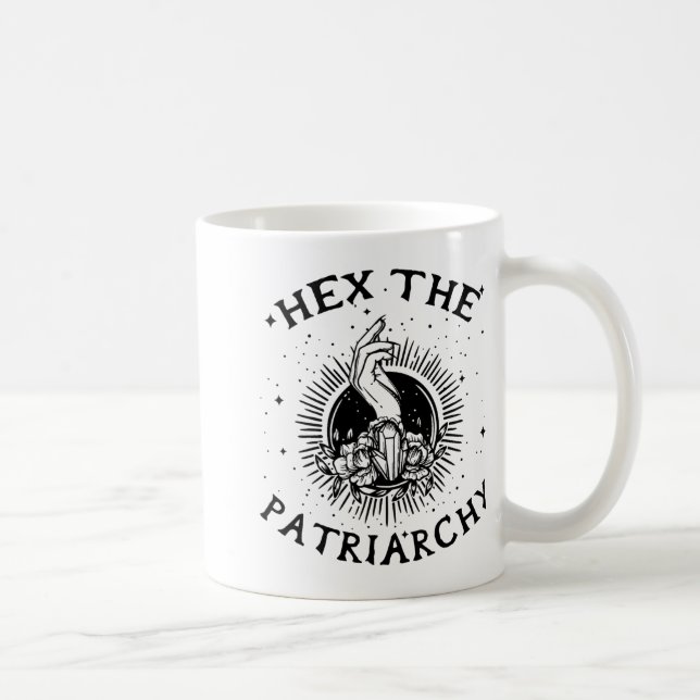 Feminist Wicca Witch Hex The Patriarchy Witch-craf Coffee Mug (Right)