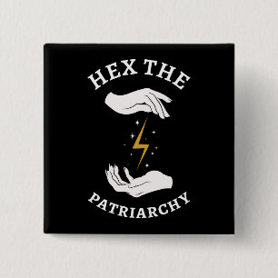 Feminist Witch - Hex The Patriarchy I 15 Cm Square Badge