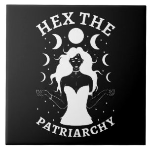 Feminist Witch - Hex The Patriarchy II Ceramic Tile
