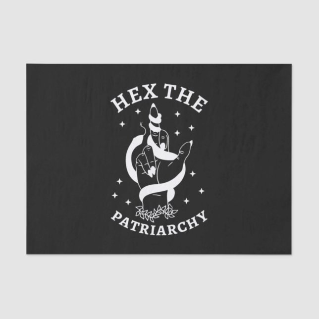 Feminist Witch - Hex The Patriarchy III Tissue Paper (Front)