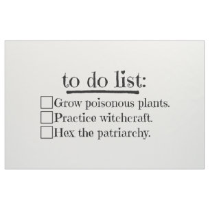 Feminist Witch To Do List Protest Banner Sign Flag Fabric