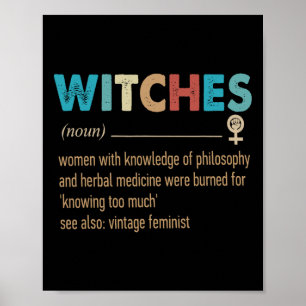 Feminist Witches Definition Women With Knowledge  Poster