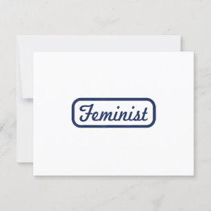 Feminist Woman Power Vintage T Shirt Tee Gift RSVP Card