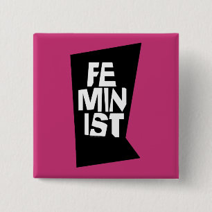 Feminist women female girl me too equal woman 15 cm square badge