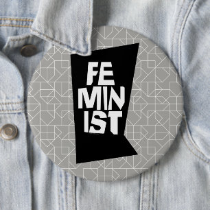 Feminist women female girl me too equal woman 6 cm round badge