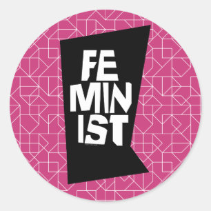 Feminist women female girl me too equal woman classic round sticker
