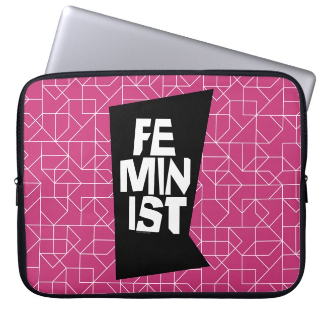 Feminist women female girl me too equal woman laptop sleeve (Front)
