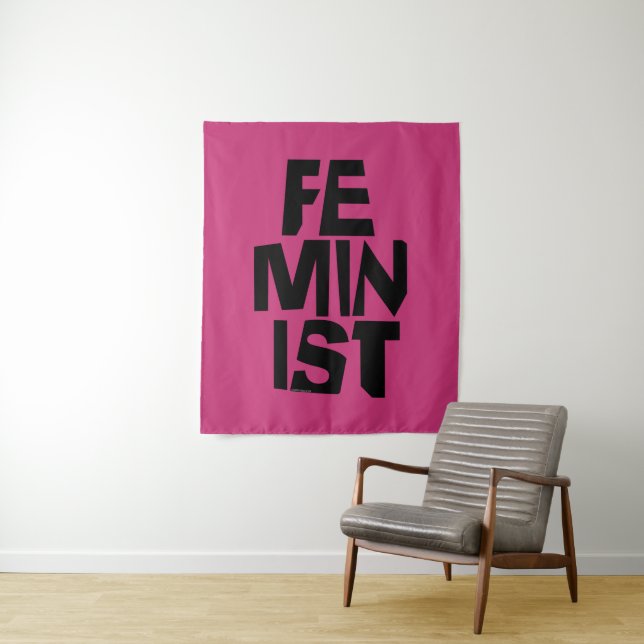 Feminist women female girl me too equal woman tapestry (In Situ)