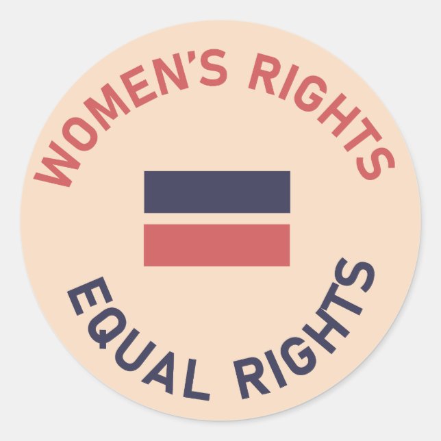 Feminist Women's Rights Equal Rights Sticker (Front)