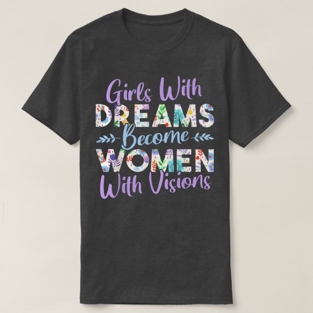 Feminist Womens Rights Female Empowerment Flowers  T-Shirt (Design Front)