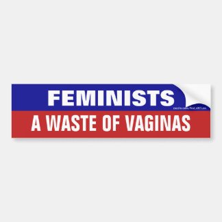 Feminists Are A Waste Of Vaginas Bumper Sticker