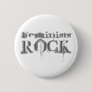 Feminists Rock 6 Cm Round Badge