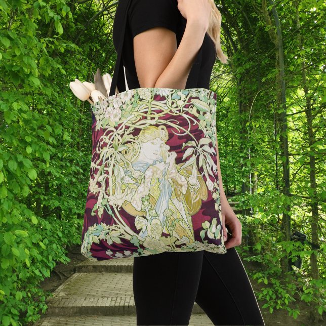Femme à marguerite - Mucha daisy textile repro Tote Bag (Creator Uploaded)