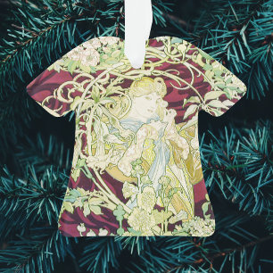 Femme à marguerite - Mucha textile panel repro Ornament