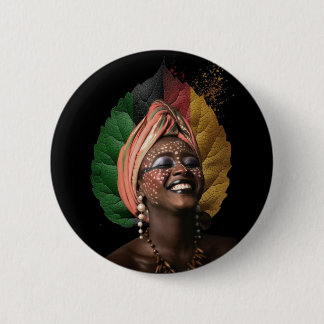 Femme africaine artistique 6 cm round badge
