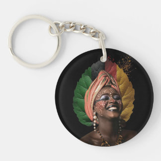 Femme africaine artistique key ring