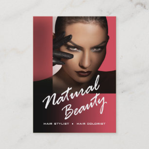 Femme Fatale Hair Stylist Colourist - coral Business Card