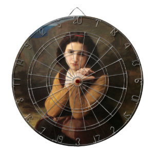 Femme Mignonne of Young Woman by Bouguereau Dartboard