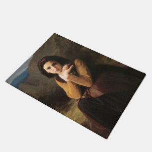 Femme Mignonne of Young Woman by Bouguereau  Doormat
