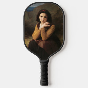 Femme Mignonne of Young Woman by Bouguereau Pickleball Paddle