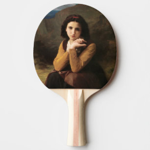 Femme Mignonne of Young Woman by Bouguereau Ping Pong Paddle