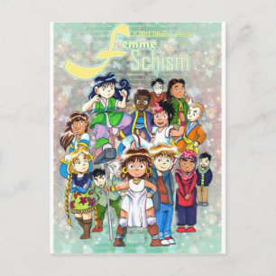 Femme Schism Chibi Group Postcard
