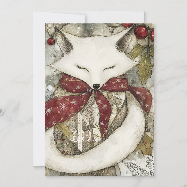 Fen the Fox | Woodland Whimsy Holiday Card (Front)