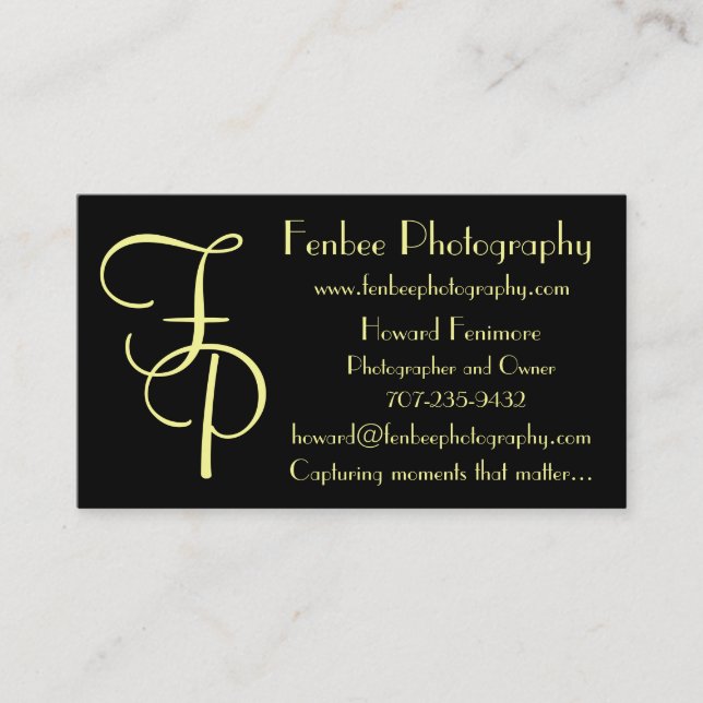 Fenbee-Classic Black Business Card (Front)