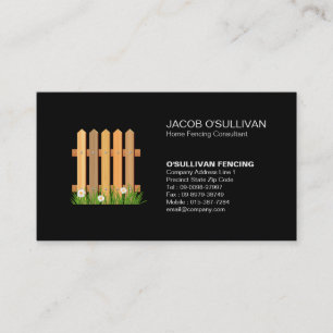 Fence Fencing Security Business Card