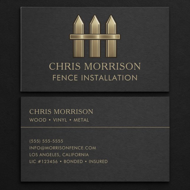 Fence Installation Business Card (Creator Uploaded)