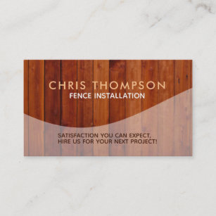 Fence Installations Business Cards