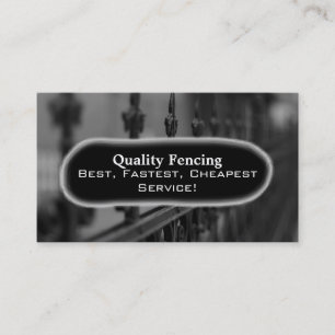 Fence Photo Business Card