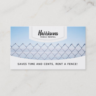 Fence Rental Business Cards