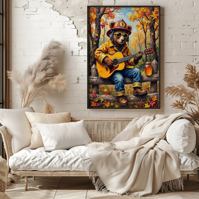 Fence-Side Firefighter: Bear's Golden Riff Poster (Creator Uploaded)