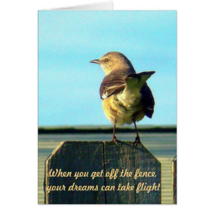 Fence Sitter Blank Note Cards (inspirational)