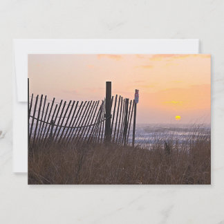fence sunset invitation