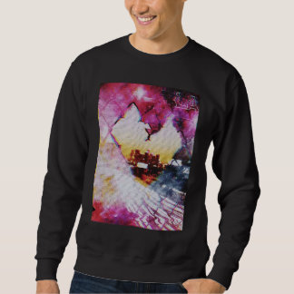 Fenced Love  Los Angeles Vaporwave Aesthetic Glitc Sweatshirt