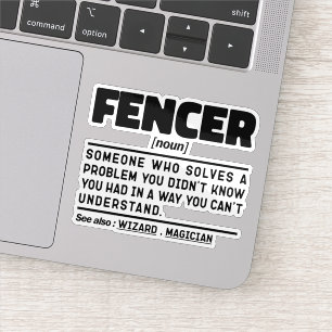 Fencer Noun Fencing Instructor Funny Fences Maker