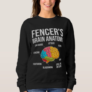 Fencers Brain Anatomy Fencing Fencer Sweatshirt